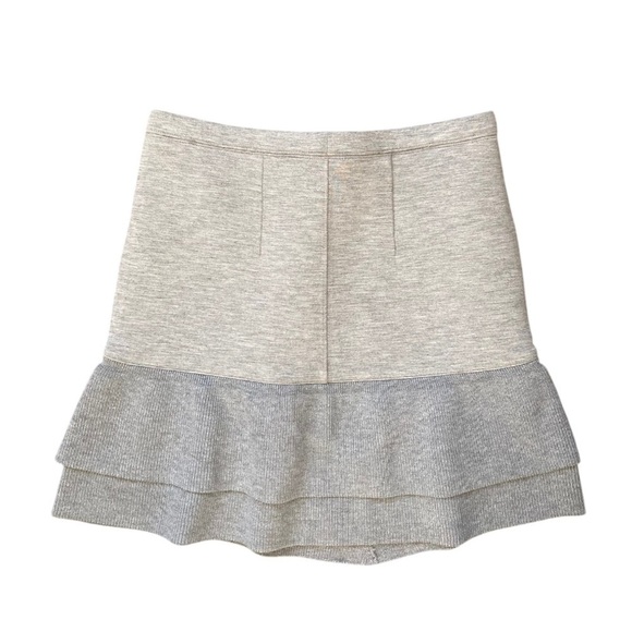 Thakoon Ruffle Scuba Casual Grey Women's Skirt with pockets - Picture 5 of 11